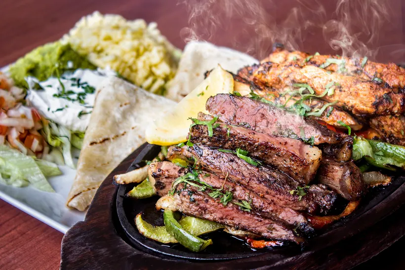 Sizzling mixed grill at Gill's Restaurant Gibraltar